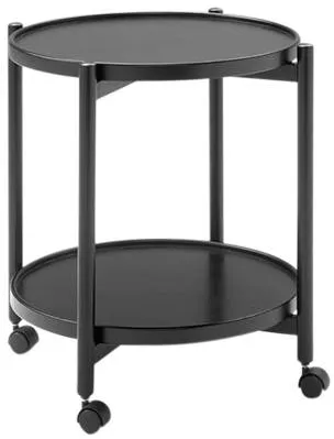 Thomsen Furniture James trolley - black stained oak - Ø 50 cm