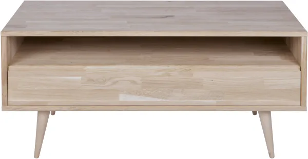 WOOOD Tygo TV stand, with 1 compartment and 1 drawer - natural oak (100x44)